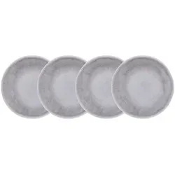 Butlers Frühstücksteller, Weiß, Grau, Keramik, 23x3x23 cm, Essen & Trinken, Geschirr, Teller