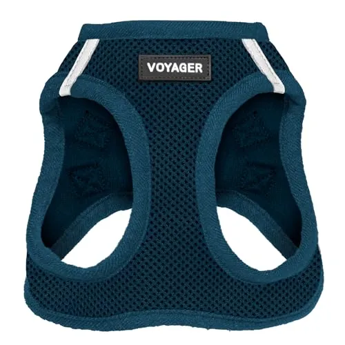 Voyager Step-In Air Hundegeschirr by Best Pet Supplies - All Weather Mesh Step in Vest Harness für kleine und mittlere Hunde, Blau, size L - Brust 45-52 cm