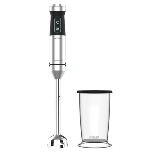 Cecotec Stabmixer Power TitanBlack 1500 XL - Stabmixer mit 1500 W, CrossBlades Technologie für perfekte Ergebnisse, extra langer Fuß für mehr Reichweite und Spritzschutz für eine saubere Nutzung. Ideal für jede Küche.