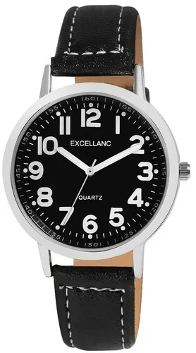 EXCELLANC Quarzuhr 2900232 Excellanc Herrenuhr Kunstleder lumineszierende Zeiger