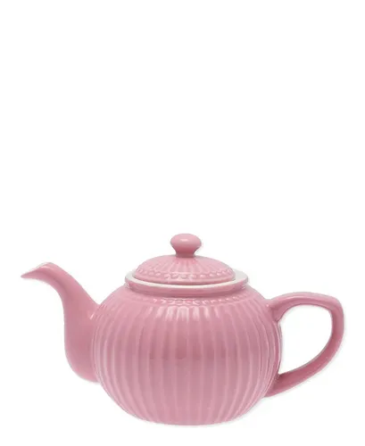 Greengate Teekanne Alice, dusty rose - Elegante Steingut Teekanne in sanftem dusty rose, ideal für stilvolle Teestunden und ein schöner Blickfang auf jedem Tisch.