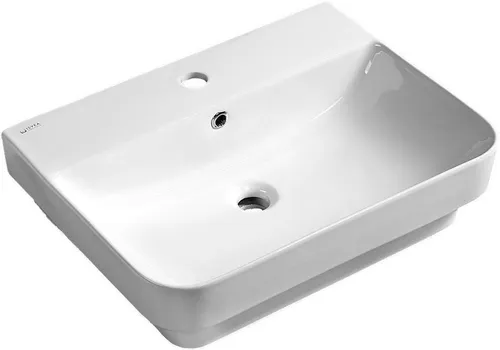 SOTT AQUA Keramik-Waschtisch 57x44cm – Elegant und funktional - Moderner Keramik-Waschtisch in Weiß, ideal für Ihr Badezimmer. Mit 1 Armaturloch und Überlauf bietet er vielseitige Gestaltungsmöglichkeiten für jeden Einrichtungsstil.