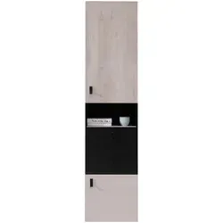Elegantes Regal aus Eiche mit 2 Schubladen – 45x190x40 cm - Stilvolles Regal für das Wohnzimmer, bietet praktischen Stauraum mit zwei Schubladen. Hergestellt aus robustem Holzwerkstoff, ideal zur individuellen Gestaltung.