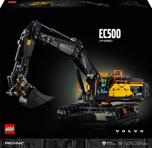 LEGO Technic 42215 Volvo EC500 Hybrid Bagger - LEGO-Bausatz für Erwachsene ab 18 Jahren, 2359 Bausteine, mit vielen Funktionen – ideal für Technikbegeisterte und Modellbau-Fans.