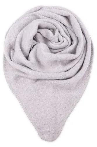 malito - Damen Modeschal - weicher Dreiecksschal Unifarben & Leo Print - langer flauschiger XXL Winterschal S601 - (Beigegrau)