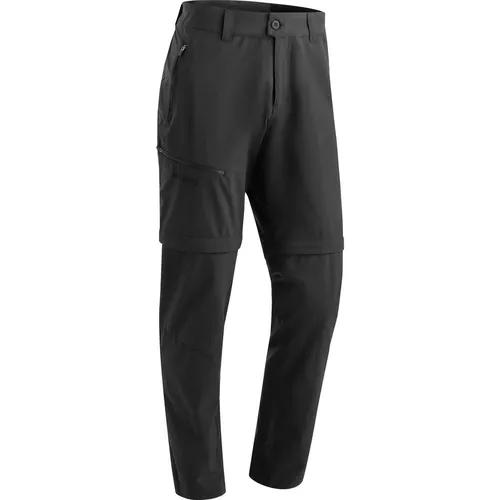 Maier Sports Herren Tajo Zip Loop Zip Off Hose - Größe L, schwarz - Wanderhosen aus recyceltem Material, wandelbar und schnelltrocknend, ideal für Outdoor-Abenteuer und wechselnde Wetterbedingungen.