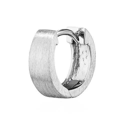 NKlaus Silber Einzel 925 Sterlingsilber Klappcreole Ohrring 11,3 x 3,8mm anlaufgeschützt 4788