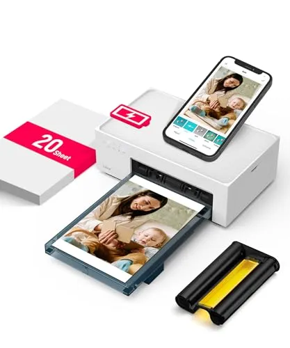 Liene Amber M200 Fotodrucker - Mobiler Drucker mit WLAN und Bluetooth - Mobiler Drucker für 10x15cm Fotos, ideal für kreative Projekte und sofortige Drucke überall.