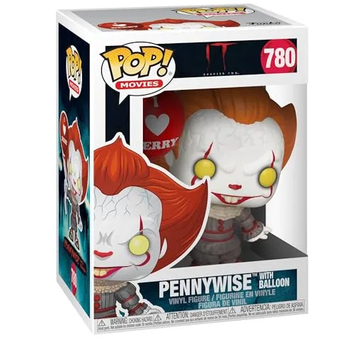 Funko Pop! Movies: IT: Chapter 2- Pennywise mit Balloon - IT Chapter Two - Vinyl-Sammelfigur - Geschenkidee - Offizielle Handelswaren - Spielzeug Für Kinder und Erwachsene - Movies Fans