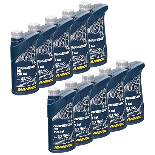 Kompressoröl Kompressor Öl MANNOL ISO 46 10 X 1 Liter