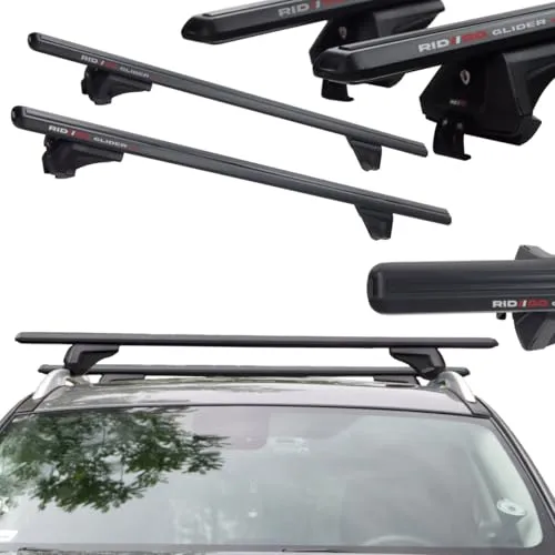 RIDIGO Dachträger für Volvo V70 2 II P26 2000-2016 offene Dachreling Black