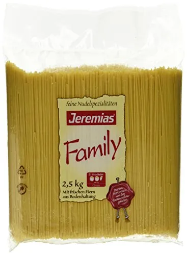 Jeremias Spaghetti, Family Frischei-Nudeln, 1er Pack (1 x 2.5 kg Beutel)