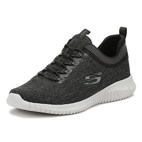 Skechers Herren Elite Flex Hartnell Slip On Sneaker - Herren-Sneaker mit luftgekühlter Memory-Foam-Einlegesohle und waschmaschinenfestem Jersey-Mesh-Obermaterial für optimalen Tragekomfort.