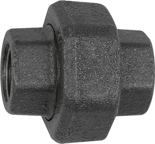 Riegler Verschraubung 330, flachdichtend, Rp 1, Rp 1, Temperg. schw.