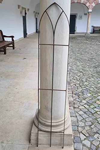 KUHEIGA Rankgitter Höhe: 155 cm Metall Rankhilfe Rankgerüst Rost Schmiedeeisen