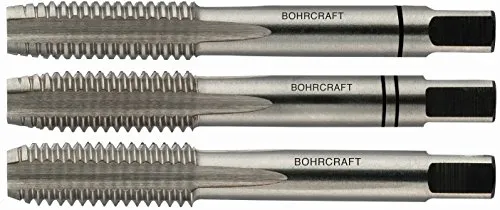 BOHRCRAFT 41001100350 Hand-Gewindebohrer-Satz HSSG DIN352 6H Gewindegröße M 3,5