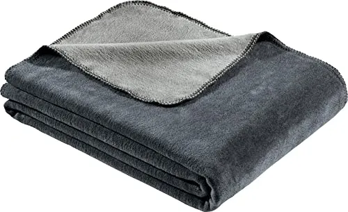 LOOKS BY WOLFGANG JOOP Wohndecke Baumwollmischung grau/Silber Größe 150x200 cm