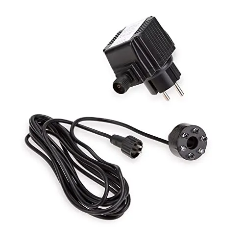 CLGarden LED Ring Quellsteinbeleuchtung Set weiß für Springbrunnen inkl. 12V Netzteil Trafo Gartenbrunnen