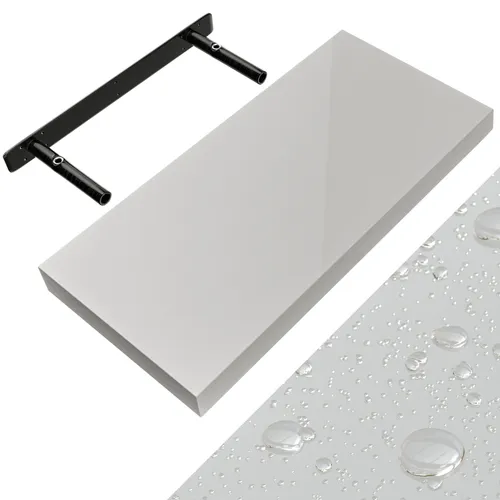 Casaria Wandboard Weiß - Elegantes Hängeregal mit 15kg Tragkraft - Wandboards in Hochglanz-Design, ideal für jede Raumgestaltung. Mit einer Tragkraft von 15kg perfekt für Bücher und Deko. Einfach zu montieren und in 8 Farben erhältlich!