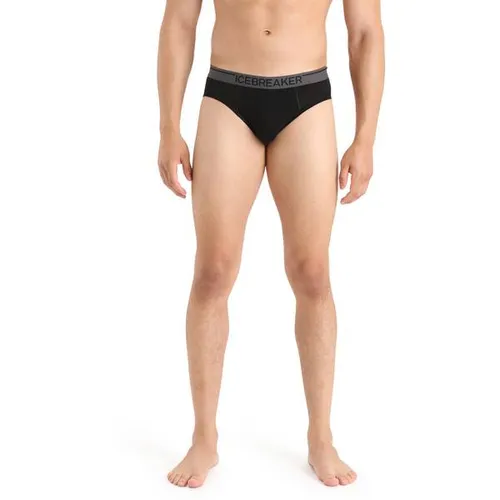Icebreaker Anatomica Briefs für Männer - Black/Monsoon (XXL) - Funktionsunterwäsche aus supersoftem Merinostoff mit optimalem Halt und Tragekomfort, ideal für Alltag und Freizeit. Atmungsaktiv und geruchsabweisend für ein angenehmes Tragegefühl.