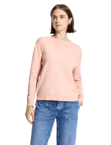 Street One Studio Damen Softer Pullover mit Details - Lässiger Strickpullover mit Rundhalsausschnitt und seitlichen Schlitzen. Ideal für den Alltag, bietet er ein angenehmes Tragegefühl und stilvolle Details.