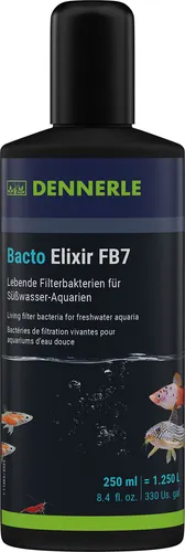 Dennerle Bacto Elixir FB7, 250 ml - Wasseraufbereiter für gesundes und klares Wasser, Schadstoff und Mulm Reduzierer
