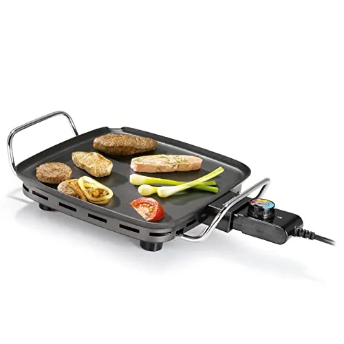 Princess Plancha Chef Mini Classic - Tischgrill für 4 Personen - Kompakter Tischgrill mit 1900 W und Antihaftbeschichtung, ideal für gesellige Abende mit Freunden und Familie.