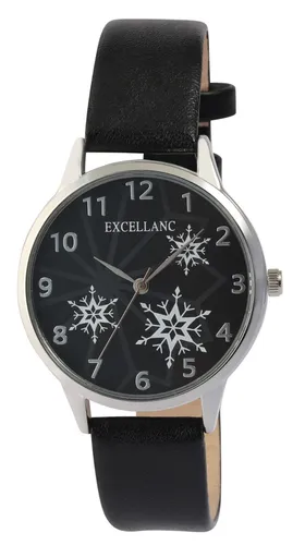 Excellanc Damenuhr mit Kunstlederarmband und arabischen Ziffern - Elegante Damenuhr mit robustem Metallgehäuse und gut lesbaren arabischen Ziffern. Das Kunstlederarmband bietet hohen Tragekomfort. Ideal für jeden Anlass und in verschiedenen Farben erhältlich.