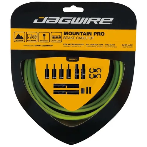 Jagwire Bremszugset Mountain Pro Brake Grün - Sonstige Fahrradteile, hochwertiges Bremszugset in Organic Green für optimale Bremsleistung und stilvolles Design.