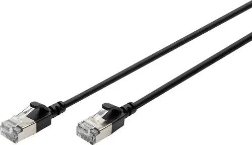 Digitus DK-1632-A-015S-BL RJ45 Netzwerkkabel, Patchkabel CAT 6a F/FTP 1.5m Schwarz Farbcodiert, Geschirmt, mehrdrähtig, mit