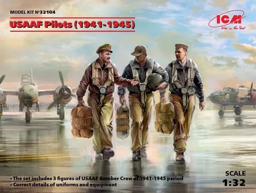 ICM Plastikbausatz USAAF Pilots (1941-1945) (3 figures) Piloten 1:32 32104