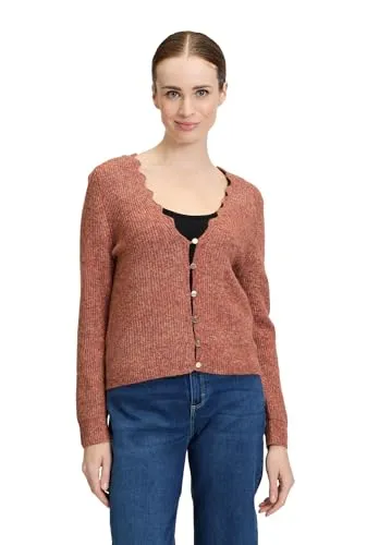 Cartoon Damen Strick-Cardigan mit V-Ausschnitt Hellbraun, Größe 42 - Strickjacke für Damen mit lässiger Passform und elegantem V-Ausschnitt, ideal für gemütliche Tage oder als modisches Layering-Element.