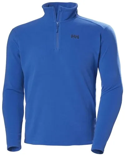 Herren Helly Hansen Daybreaker 1/2 Zip Fleece, Kobalt 2.0, XL - Outdoor Freizeitjacke aus Polartec mit 1/2 Reißverschluss und flachen Nähten für optimalen Tragekomfort, ideal für aktive Freizeitgestaltung.