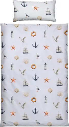 Erwin Müller Mako-Satin Bettwäsche mit maritimem Motiv von Erwin Müller