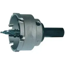 Hartmetall-Lochsäge MBS ø52mm - Zubehör für Elektrowerkzeug mit axialem und radialem Spezialschliff für optimale Schnittergebnisse und hohe Standzeit. Ideal für präzises Anbohren ohne Ankörnen dank verjüngtem Zentrierbohrer.