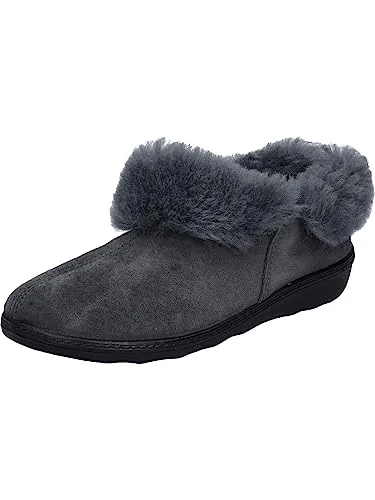 Westland Damen Pantoletten Avignon 102, Frauen Hausschuhe,Weite F (Normal),Winter-Clogs,Winter-Pantoletten,gefüttert,Grau (anthrazit),35 EU / 2.5 UK