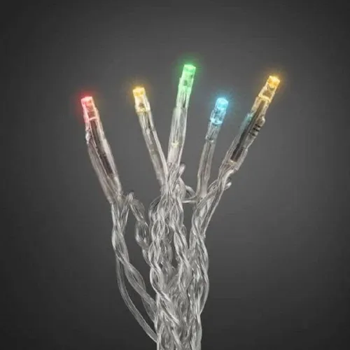 Micro LED Lichterkette 200er bunt - Weihnachtsbeleuchtung mit 200 bunten LEDs, ideal für stimmungsvolle Innendekoration, Gesamtlänge ca. 1693 cm, inklusive 300 cm Zuleitung.