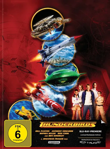 Thunderbirds Mediabook (2x Blu-ray) mit Dolby Atmos + Auro-3D - Filme - Limitierte Auflage von 333 Stück, perfekt für Sammler und Filmfans, freigegeben ab 6 Jahren.