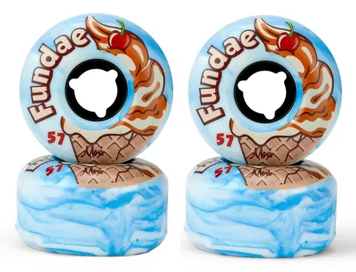 Moxi Rollschuhe Fundae Rollen 57x34mm 92A BDay Cake - Rollschuhe - Fundae Rollen für Stuntskating, ideal für Skateparks und Anfänger, bieten mehr Grip und Agilität in einer tollen Farbauswahl!
