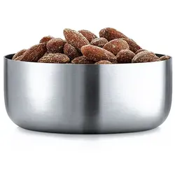 blomus -BASIC- Snackschale M aus Edelstahl - Snackschalen & Dipschalen, zeitloses Design und spülmaschinengeeignet, ideal für kleine Leckereien und stilvolle Tischdekoration.