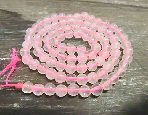 ROSENQUARZ 4/6/8/10mm PERLEN rund rosa Schmuckperlen Edelstein 1 Strang zur Schmuckherstellung (4mm)