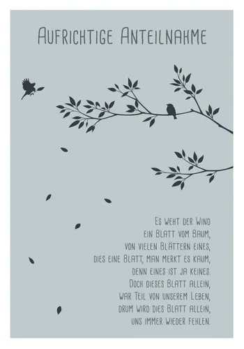 Perleberg Grußkarten Trauer – Beileid – Kondolenz