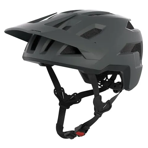 Alpina Taunus Helm - Midnight Grey - Unisex (37) 59-61 - Fahrradhelme mit sportlichem Design, optimal für Mountainbiken und Radfahren, bietet höchste Sicherheit durch robuste Microshell und leichte EPS-Innenschale.