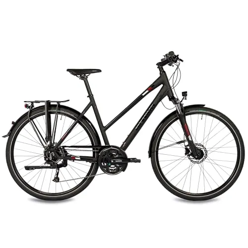 Airtracks Damen Trekking Fahrrad 28 Zoll TR.2830 - 24 Gang Shimano Alivio - Trekkingrad für Damen mit 24-Gang Shimano Alivio Schaltung, hydraulischen Scheibenbremsen und robusten Schwalbe Reifen für optimalen Bodenkontakt und Pannenschutz. Ideal für Körpergrößen 170-185 cm.