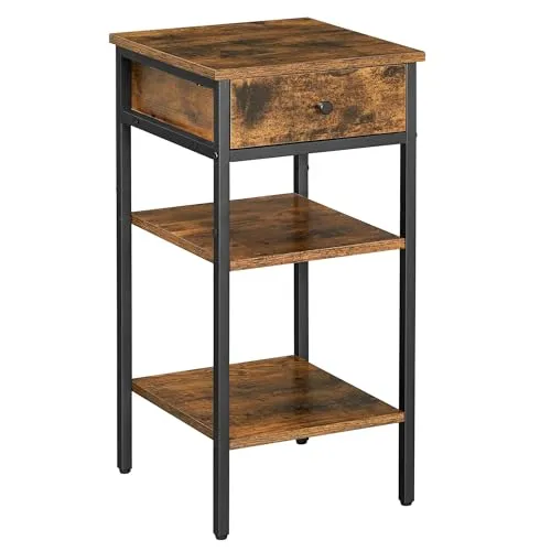 Vasagle Beistelltisch LET502B, Vintage-Style in braun von VASAGLE