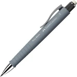 Faber-Castell Druckbleistift Poly Matic 133388, B, grau, Strichbreite 0.7mm