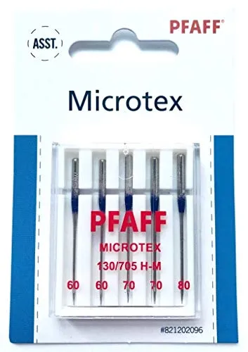Original Pfaff Nähmaschinen Nadeln Microtex 130/705 H-M Stärke 60-80 für Pfaff Tipmatic