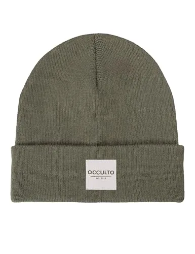 Occulto Herren & Damen Winter Mütze (Model: Eli), Beanie Grün