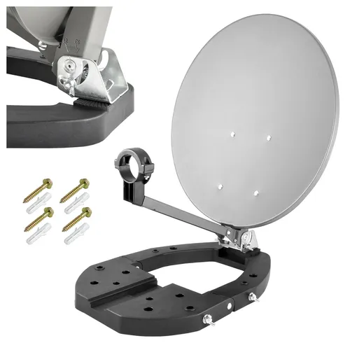 COMAG Mini Satelliten SAT Spiegel 35 cm - Kategorie: Satellitenschüsseln, HDTV-fähige, tragbare Schüssel für Camping, Garten oder Balkon mit modifizierter Technik für 4K und Ultra HD.