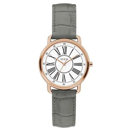 Guess Damen Analog Quarz Uhr mit Leder Armband W1285L3